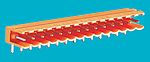 Conector macho para PCB Ángulo de 90° Weidmuller serie OMNIMATE SL de 4 vías, 1 fila, paso 5.08mm, para soldar,