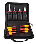 Kit de herramientas RS PRO, Funda de 11 piezas para Electricista, contiene Alicates de corte, alicates, destornillador