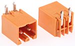 Conector macho para PCB Ángulo de 90° Weidmüller serie OMNIMATE SL de 2 vías, 1 fila, paso 3.5mm, para soldar, Orificio