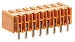 Conector macho para PCB Ángulo de 90° Weidmüller serie OMNIMATE SL de 8 vías, 1 fila, paso 3.5mm, para soldar, Orificio