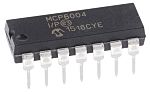 Amplificador operacional MCP6004-I/P, 3 V, 5 V 1MHZ PDIP, 14 pines, Entrada / salida Rail-to-Rail