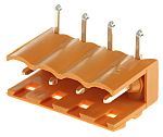 Conector macho para PCB Ángulo de 90° Weidmüller serie OMNIMATE SL de 4 vías, 1 fila, paso 5.08mm, para soldar,