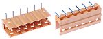 Conector macho para PCB Ángulo de 90° Weidmüller serie OMNIMATE SL de 6 vías, 1 fila, paso 5.08mm, para soldar,