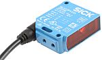 Fotocélula rectangular Sick, Sistema Reflex, alcance 2 m, salida PNP, Cable libre, IP69K