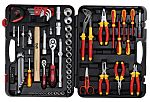 Kit de herramientas RS PRO, Maletín de 88 piezas para Electricista, contiene Puntas, alicates de corte, martillo,