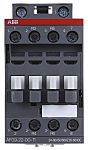 Contactor ABB AF09-22-00-11 AF de 4 polos, 2 NA + 2 NC, 25 A, bobina 24 V ac / dc, 4 kW