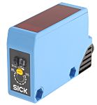 Fotocélula rectangular Sick, Sistema Reflex, alcance 100 mm → 15 m., salida PNP, Conector de M12 4 clavijas, IP67