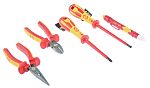 Kit de herramientas CK, Funda de 10 piezas para Electricista, contiene Alicates de corte, alicates, destornillador,