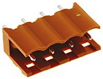 Conector macho para PCB Weidmüller serie OMNIMATE SL de 4 vías, 1 fila, paso 5.08mm, para soldar, Orificio Pasante