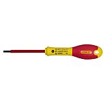 Destornillador Stanley, punta plana 3,5 mm, hoja de 75 mm, aprobado VDE