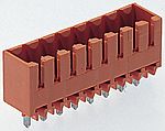 Conector macho para PCB WeidmÃller serie OMNIMATE SL de 16 vías, 1 fila, paso 3.5mm, para soldar, Orificio Pasante