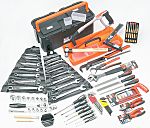 Kit de herramientas Bahco, Caja de 86 piezas para Técnicos, contiene Cincel, martillo, alicates, punzón, trinquete,