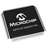 Procesador de señal digital dsPIC33FJ256GP710A-I/PT, 40MIPS 16bit 30 kB RAM, 256 kB Flash, TQFP 100 pines 64 x 10 bits,