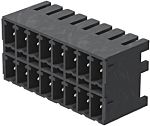 Conector macho para PCB Ángulo de 90° Weidmuller serie OMNIMATE SC de 10 vías, 2 filas, paso 3.81mm, para soldar,