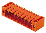 Conector macho para PCB Ángulo de 90° WeidmÃller serie OMNIMATE SL de 4 vías, 1 fila, paso 3.5mm, para soldar,