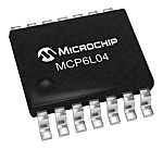 Amplificador operacional MCP6L04T-E/ST, 1,8 → 6 V 1MHZ TSSOP, 14 pines, Entrada / salida Rail-to-Rail