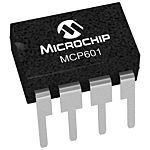 Amplificador operacional MCP601-E/P, 2,7 → 6 V 2.8MHZ PDIP, 8 pines, Salida Raíl a Raíl