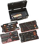 Kit de herramientas Bahco, Caja de 194 piezas para Técnicos, contiene Puntas, alicates de corte, galgas de medición,