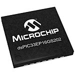 Procesador de señal digital DSPIC33EP16GS202-I/MM, 120MHZ 16bit 2 kB RAM, 16 kB Flash, QFN-S 28 pines 1 (12 x 12 bits)