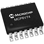 Amplificador operacional MCP6V74-E/ST Precision, Zero Drift, 2 → 5,5 V 2MHZ TSSOP, 14 pines, Entrada / salida