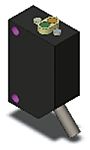 Sensor de distancia rectangular Omron, Sistema Supresión de Fondo, alcance 200 mm, salida PNP, Precableado, IP67