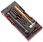 Kit de herramientas Facom, Módulo de espuma de 7 piezas para Mantenimiento, contiene Cincel, martillo, punzón,