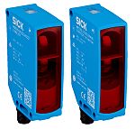 Fotocélula rectangular Sick Through Beam, alcance 0 → 60 m, salida PNP/NPN, Conector Cableado M12, IP66, IP67,