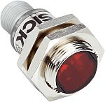 Fotocélula de cuerpo cilíndrico Sick Retroreflective, alcance 60 mm → 6 m., salida PNP, Conector de M12 4