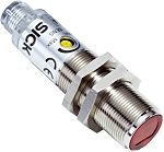 Fotocélula de cuerpo cilíndrico Sick, Sistema Reflex, alcance 7 m, salida NPN, Conector Cableado M12, IP67