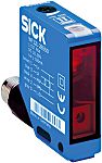 Fotocélula rectangular Sick, Sistema Reflex, alcance 18 m, salida PNP, Conector Cableado M12, IP67, IP69K