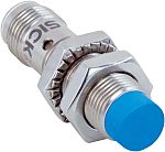 Sensor de proximidad Sick, M12 x 1, alcance 4 mm, salida NPN normalmente abierto, 10 → 30 V., IP67, 2kHz