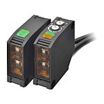Fotocélula rectangular Omron, Sistema Barrera de Luz, alcance 40 m, Cable libre