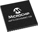 Procesador de señal digital DSPIC33CK64MC105-I/M4, 100MHZ 16bit 8 kB RAM, 64 kB Flash, UQFN/TQFP 48 pines