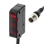 Fotocélula rectangular Omron Reflectivo limitado, alcance 60 mm, salida PNP, Conector de M8 -3 clavijas