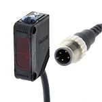 Fotocélula rectangular Omron Retroreflexión polarizada, alcance 1 m, salida PNP, M12 Conector Smartclick precableado