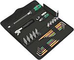 Kit de herramientas Wera, Caja de 35 piezas para Instalación de ventanas, contiene Destornillador de retención, carraca