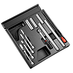 Kit de herramientas Facom, Maletín de 11 piezas, contiene Barra de extensión, llave