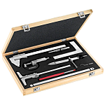 Kit de herramientas Facom, Maletín de 8 piezas, contiene Calibre, trazador de carburo, calibre, micrómetro, punzón,