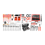 Kit de herramientas Facom, Bolsa de 101 piezas para Electricista, contiene Cepillo, alicates de corte, bomba de