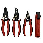Kit de herramientas RS PRO, Rollo de 4 piezas para Electricista, contiene 3 tijeras, 1 pelacables