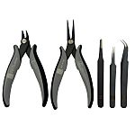 Kit de herramientas RS PRO, Estuche de 5 piezas para ESD, contiene 1 alicates de corte, 1 alicates, 1 pinza