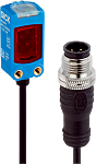 Fotocélula miniatura Sick, Sistema Reflex, alcance 4,5 m, salida PNP/NPN, 4 contactos, cable con conector macho M12