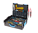 Kit de herramientas Gedore, Funda de 36 piezas para Electricista, contiene Cincel, alicates, voltímetro