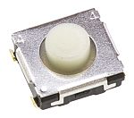 Interruptor táctil tipo Placa de empuje, Blanco, contactos SPST 3.1mm