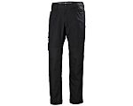 Pantalones de trabajo, Negro, Algodón, elastano, poliéster Oxford 34plg M