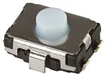 Interruptor táctil tipo Placa de empuje, Azul, contactos SPST 2.5mm