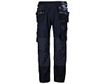 Pantalones de trabajo, Azul marino, Algodón, elastano, poliéster Oxford 43plg XXL