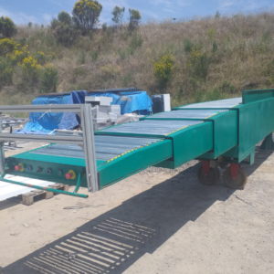 Transportador telescópico rodillos
