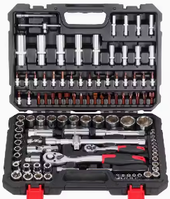 Maletín de herramientas de carraca 1/4", 1/2" - 108 Piezas